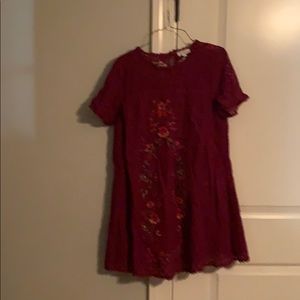 Size small lace dress with floral detail